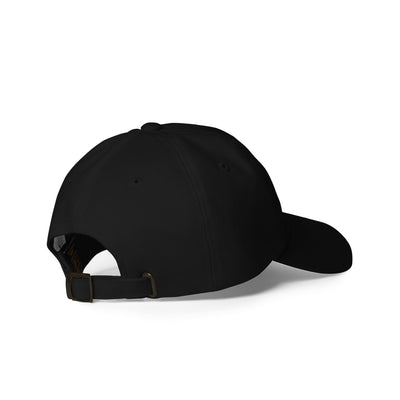Casquette dad hat noire vue arrière, boucle réglable, style décontracté, mode urbaine