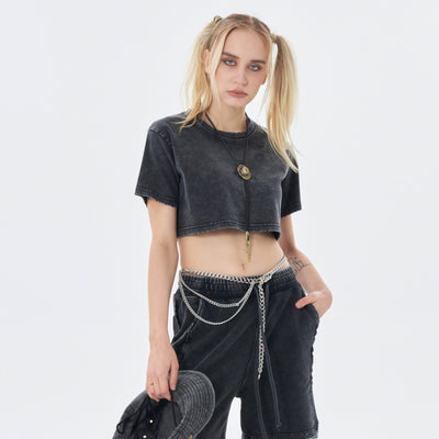 REBORN - CropTop stoneWash