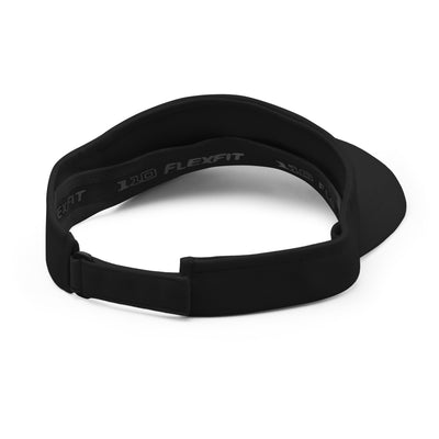 visière noire réglable vue de dos, bandeau intérieur Flexfit, accessoire textile urbain